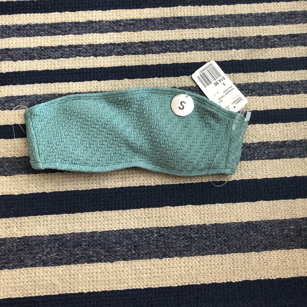 Teal Bandeau Bikini Top